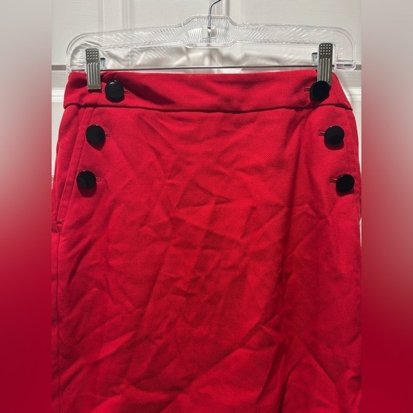 Loft Red Pencil Skirt - Picture 2 of 6